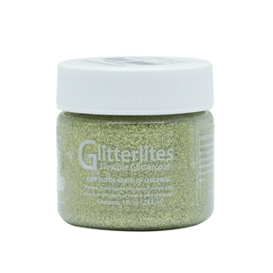 Angelus Glitterlites Acrylic Leather Paint 1 fl oz/30ml Bottle. Limelite