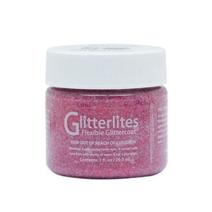 Angelus Glitterlites Acrylic Leather Paint 1 fl oz/30ml Bottle. Ruby Red