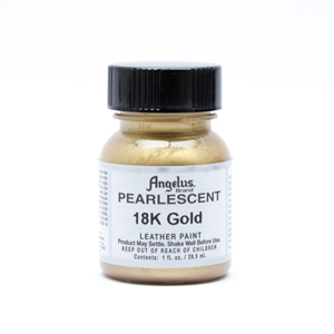 Angelus Pearlescent Acrylic Leather Paint 1 fl oz/30ml 18K Gold