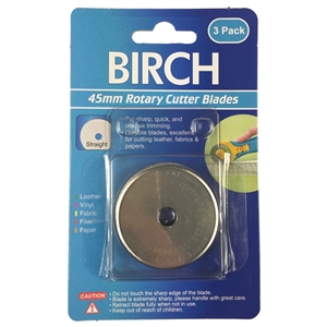 Birch Pack 3 Spare Stainless Steel Blades For Rotary Cutter